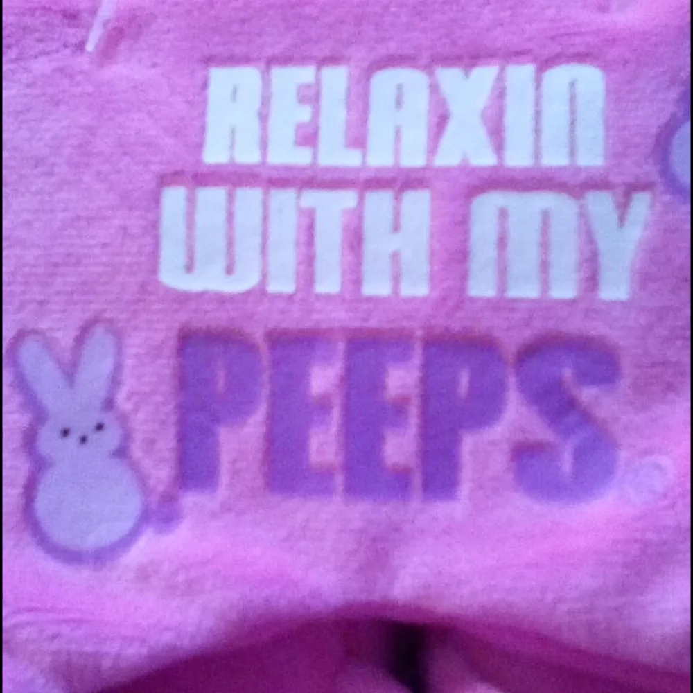PEEPS SLIPPERS SIZE 13-1 AND FACE MASK! NEW!